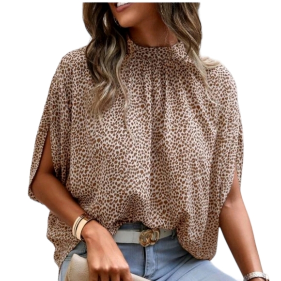 SHEIN Tops - Shein Animal Print Blouse